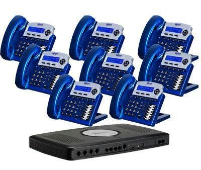 X16 6 Line Phone Sys 8pk Blue Fashion