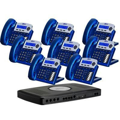 X16 6 Line Phone Sys 8pk Blue Fashion