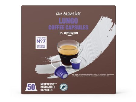 Cápsulas de Café Lungo 100% Arábica, Tueste Medio, 50 Unidad, Paquete de 1 Embalaje Deteriorado (Cad: 01 08 2025) Online