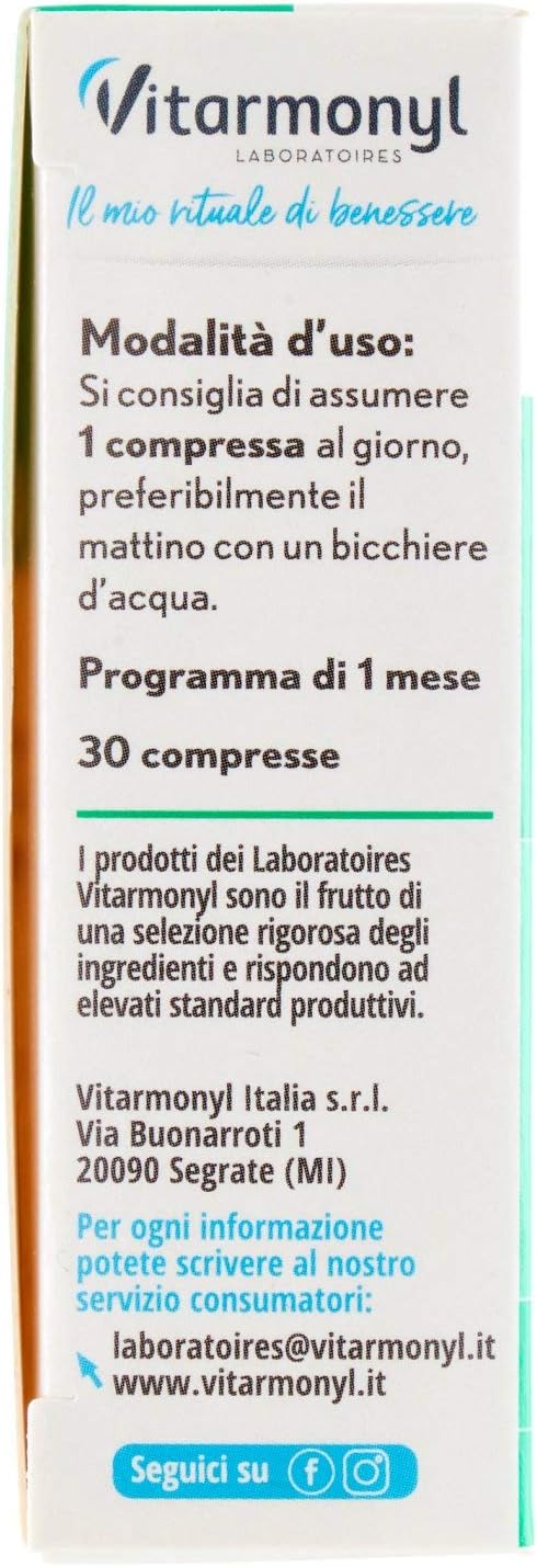 VITARMONYL - VITAMINA D - Suplemento a base de vitamina D3 - Para la absorción normal de calcio y fósforo - Favorece la normalidad de los huesos, la función muscular y el sistema inmunológico - 30 comprimidos Embalaje Deteriorado (Cad: 30 04 2026) Online Hot Sale