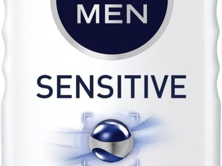 NIVEA MEN Gel de ducha Sensitive, Gel de ducha para hombre con fórmula enriquecida con extracto de bambú Cuidado limpiador para pieles sensibles 250 ml  Embalaje Deteriorado For Cheap