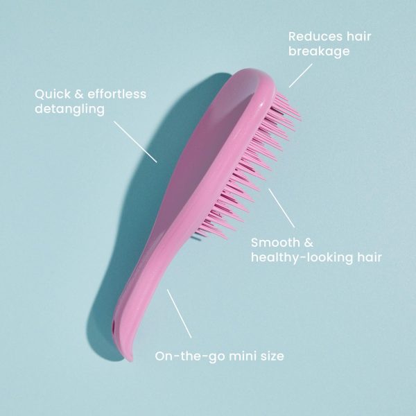 Tangle Teezer El mini cepillo desenredante húmedo para cabello húmedo y seco | Perfecto para niños y viajes | Morello Cherry & Violet Embalaje Deteriorado Online Hot Sale