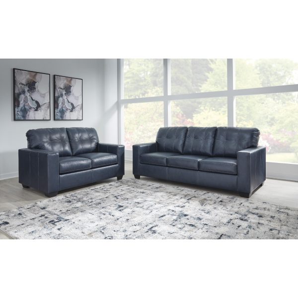 Signature Design by Ashley Santorine Stationary Leather Match Sofa 2170738C For Discount