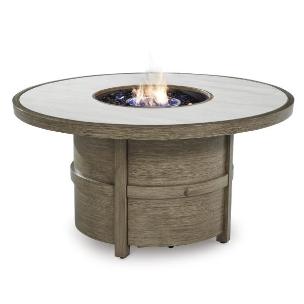 Signature Design by Ashley Rainier Ranch P701-776 Round Fire Pit Table Hot on Sale