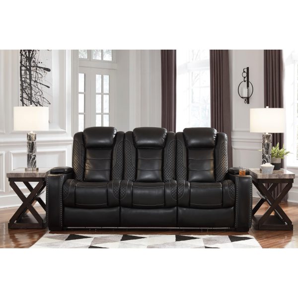 Signature Design by Ashley Party Time Power Reclining Leather Look Sofa 3700315C Sale