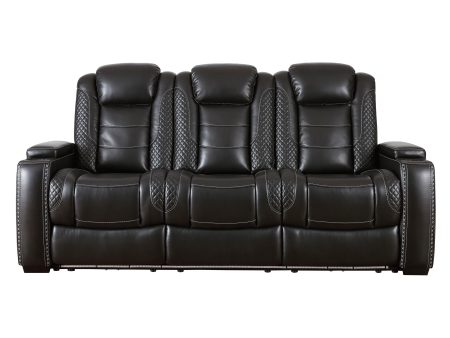 Signature Design by Ashley Party Time Power Reclining Leather Look Sofa 3700315C Sale