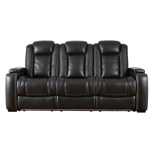 Signature Design by Ashley Party Time Power Reclining Leather Look Sofa 3700315C Sale