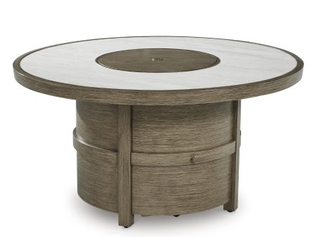 Signature Design by Ashley Rainier Ranch P701-776 Round Fire Pit Table Hot on Sale