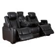 Signature Design by Ashley Party Time Power Reclining Leather Look Sofa 3700315C Sale