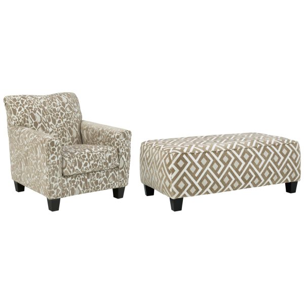 Signature Design by Ashley Dovemont Stationary Fabric Chair with Ottoman 4040108 4040121 Online now