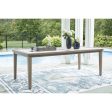 Signature Design by Ashley Rainier Ranch P701-625 Rectangular Dining Table with Umbrella Option For Discount