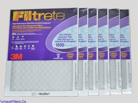 3M Filtrete 16x20x1 Furnace Filter MPR 1500. Case of 6. Online Sale