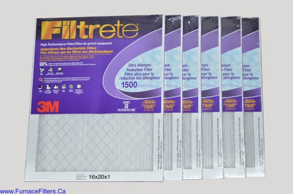 3M Filtrete 16x20x1 Furnace Filter MPR 1500. Case of 6. Online Sale