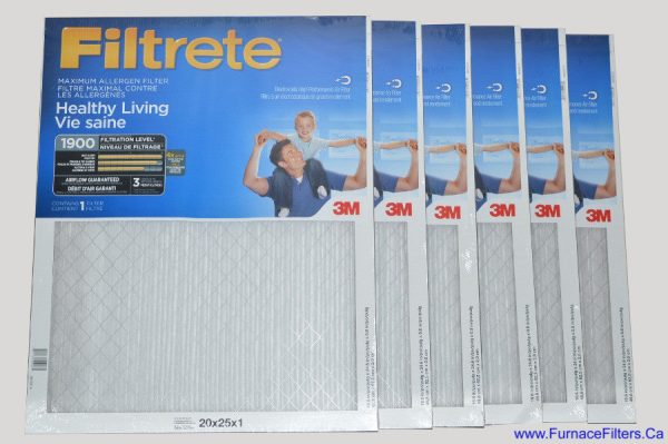 3M Filtrete 20x25x1 Furnace Filter MPR 1900. Case of 6 Supply