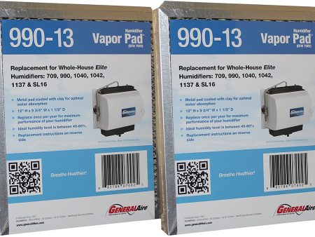 990-13 Generalaire Humidifier Vapor Pad for 1042 Series GFI 7002 Size 12  x 9 3 4  x 1 1 2  Package of 2 Discount