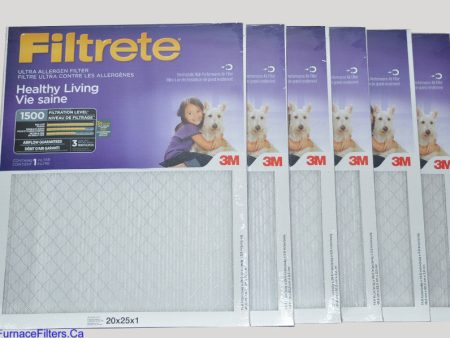 3M Filtrete 20x25x1 Furnace Filter MPR 1500. Case of 6. Supply