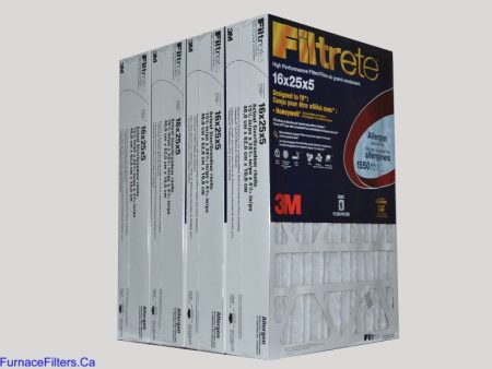 3M Filtrete 16x25x5 Furnace Filter. Case of 4 Online now